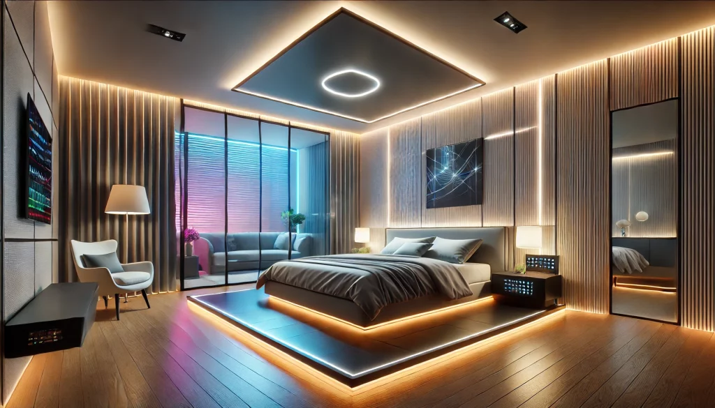 Bedroom With Smart Lighting Ideas - 06